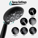 Multi Function Hand Shower with 6 Spray Settings