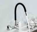 Wall Mounted Sink Mixer with Flexible 360 Degree Swivel Spout