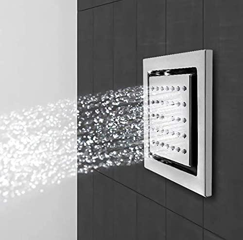 Square Wall Jet Shower with Concealed body and Adjustable Angle